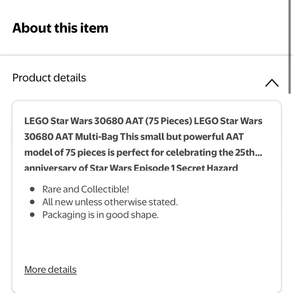 LEGO Star Wars 30680 AAT, 75 pieces, new!